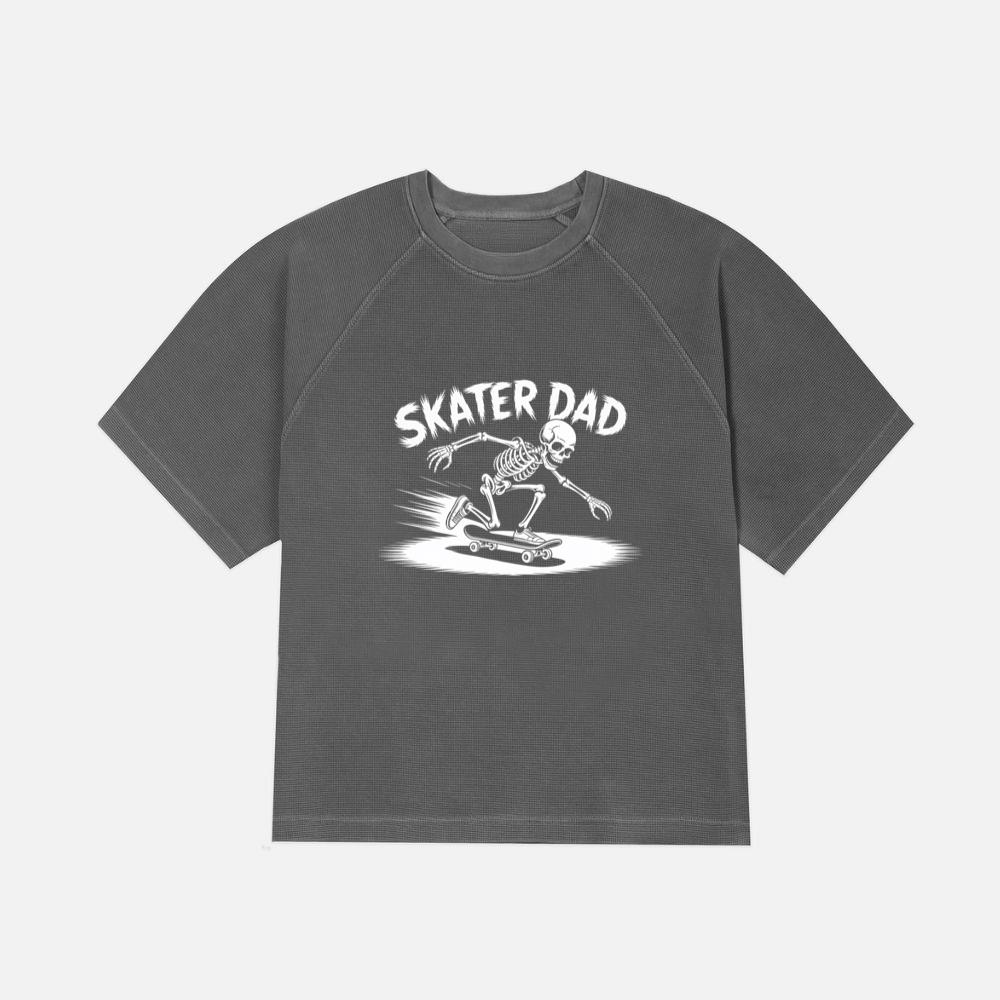 Skater Dad Skeleton Skateboard Graphic T-Shirt